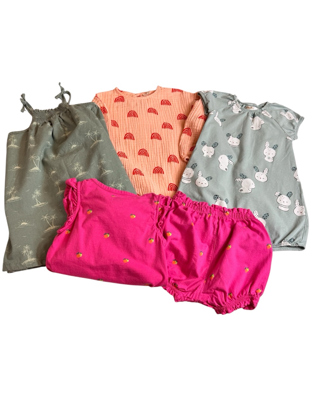 Baby Girl Dress & Onesies Bundle Of 4 Size 18-24 Months
